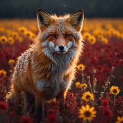 Fototapeta premium red fox cub