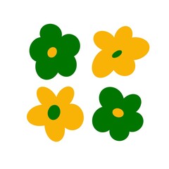 botanical illustration of twigs and flowers line art