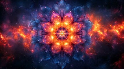 Captivating Artwork Featuring a Vibrant Mandala With Colorful Patterns Background