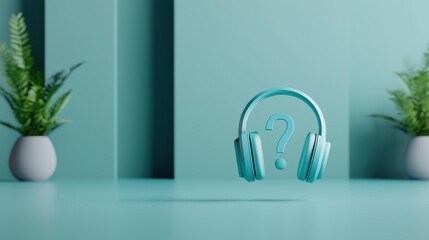 A blue chat bubble with a stylized chatbot icon, such as a headset or a question mark, indicating automated customer support.