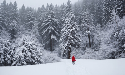 겨울산 소나무에 눈내린풍경 멋짐