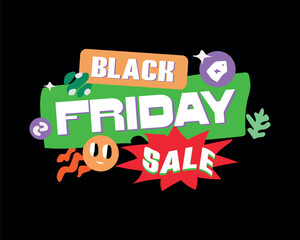 Fototapeta premium Black Friday sale design on black background with luxury design style