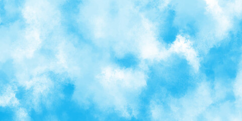 blue watercolor splash stroke of cloudy sky background, Pastel sky blue paper texture pattern background, soft cloudy sky blue watercolor background with soft tiny fogg or clouds.	