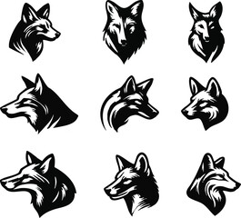 Tribal Jackal Silhouette for Logo Design
