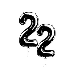 gold balloon numbers silhouette, new year vector icon - silhouette vector art of gold balloon numbers, symbolizing new year celebrations. new year silhouette.