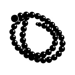 gold beads silhouette, new year vector icon - silhouette vector art of gold beads, symbolizing new year celebrations. new year silhouette.