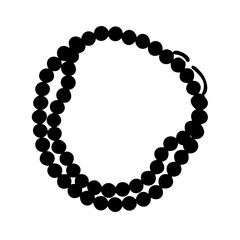 gold beads silhouette, new year vector icon - silhouette vector art of gold beads, symbolizing new year celebrations. new year silhouette.