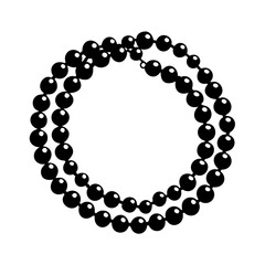 gold beads silhouette, new year vector icon - silhouette vector art of gold beads, symbolizing new year celebrations. new year silhouette.