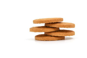 butter cookies isolated on white background.