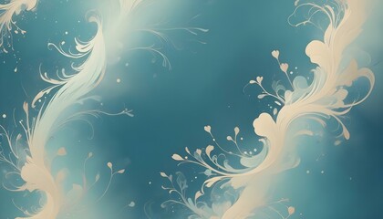 Clear Plain Shiny Warm Soft Vintage Bokeh Cloudy Wave Like Geometric Blue Background or Texture