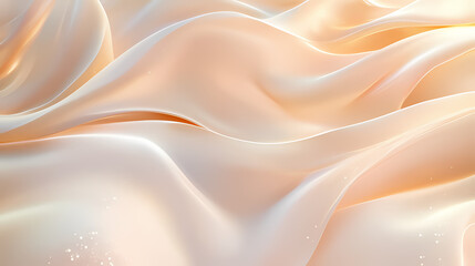 Fototapeta premium Luxurious Abstract Silk Waves with Glitter in Close-Up View