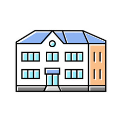 kid school building color icon vector. kid school building sign. isolated symbol illustration