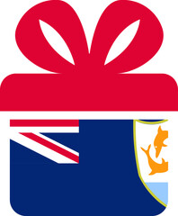 Anguilla Flag on Gift Icon