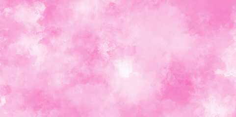 brush painted watercolor abstract painting background, fresh and blurry pink cloud sky, Pink backgrounds watercolor vintage grunge texture, Soft and cloudy watercolor stain of pink paint texture.