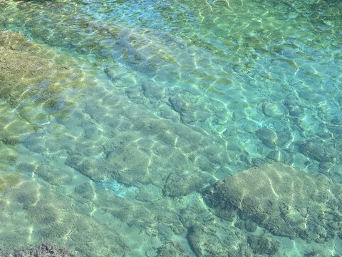 Transparent sea water beautiful clean surface 