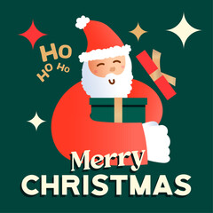 merry christmas santa claus card