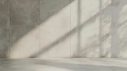 Industrial concrete wall with sunlight