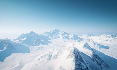 Obraz premium Dhaulagiri, the stunning snow-capped peak, towering in the Himalayas, offering a breathtaking and serene backdrop of snow and clear skies.