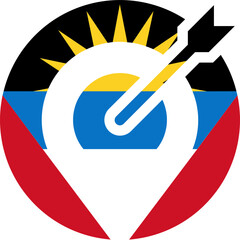 Antigua and Barbuda Flag on Target icon