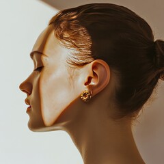 woman, beauty, piercing, ear, nose, jewelry, face, eyes, makeup, fashion, model, make-up, eye, close-up, skin, lips, closeup, cosmetics, eyelashes, glamour, people, sensuality, up, make, style, hair, 