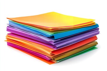 High-quality office paperwork isolated on a white backdrop. Generative Ai