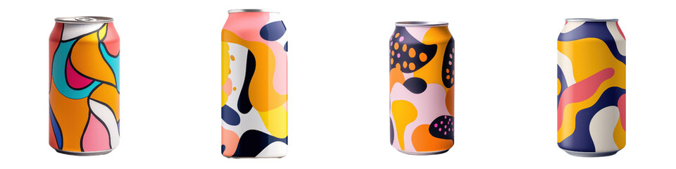 Obraz premium Vibrant beer can design joyful