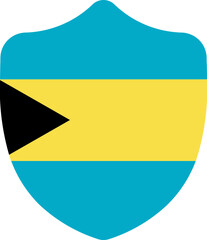 Shield Shape of Bahamas Flag
