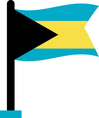 Bahamas Flag Crisp Flown