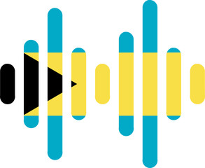 Bahamas flag on Audio Wave icon