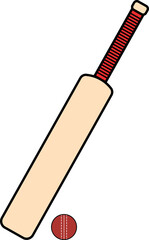 Cricket bat ball Vector. Sports Vector art.
