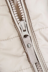 Jacket zip closeup © Tarzhanova