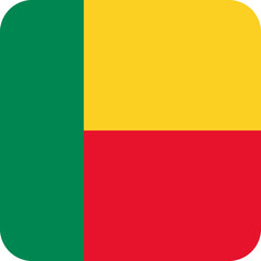 Benin Flag Square Icon
