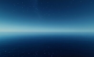 A serene night scene with the Milky Way shining over the horizon, blending tranquility and vastness, ideal for commercial backgrounds.