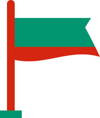 Country flag icon design in shape 