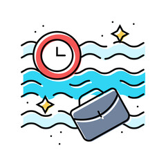 flow state time management color icon vector. flow state time management sign. isolated symbol illustration
