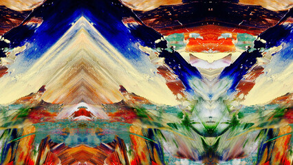 Fototapeta premium Abstract art background . Hand painting artwork on canvas .