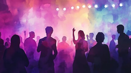 Naklejka premium people dancing in the club