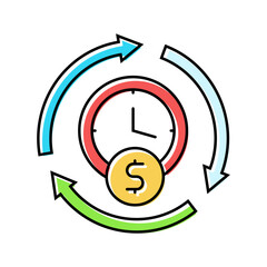 compression time management color icon vector. compression time management sign. isolated symbol illustration