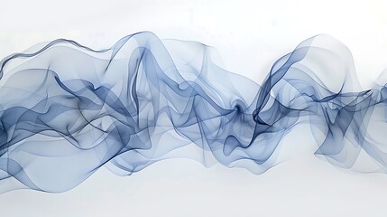  blue ink swirling in abstract smoky patterns, creating a fluid effect on a white backdrop