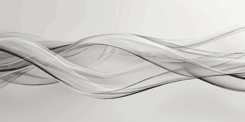 Obraz premium Abstract dynamic smooth grey smokey white light, black, soft wavey line wallpaper texture white background. 