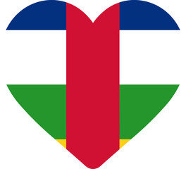 Heart Icon on Central African Republic Flag