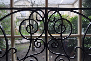 Wrought iron window grilles in Amsterdam