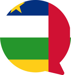 Central African Republic Falg on Chat Icon