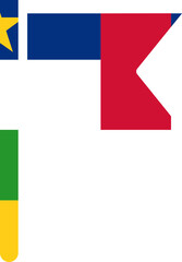 Central African Republic Flag Crisp Icon
