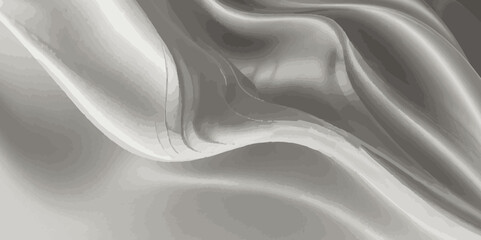 Obraz premium Abstract smokey dark grey and white smooth wave element modern stream white background. 