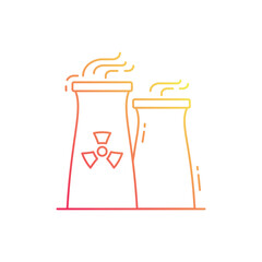Nuclear energy vector icon
