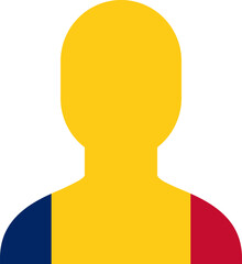 Chad flag on Person Icon