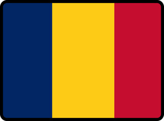 Chad Flag Smooth rectangle icon