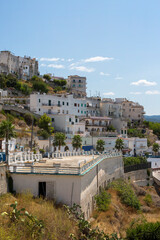 Historic center of Peschici, a town in the province of Foggia, Puglia, Italy. It is a tourist...