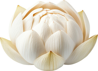 Beautiful white lotus flower in bloom